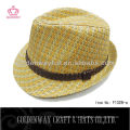 Grossiste taille standard pour adultes Papier Straw Fedora Hat